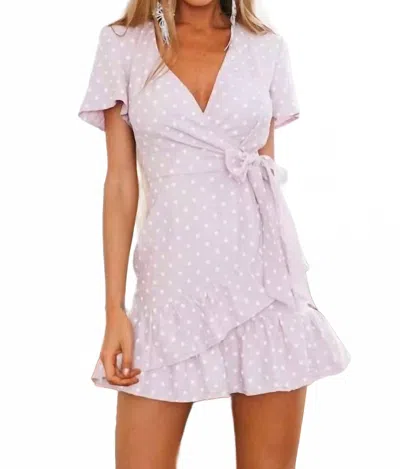 Epretty Polka Dot Dress In Pink