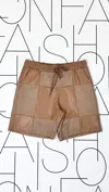 Eptm Men's Checker Shorts In Brown In Brown