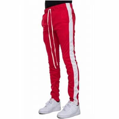 Eptm Men's Track Pant In Red/white