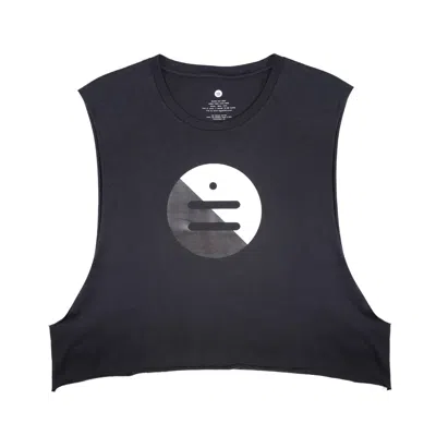 Equalshuman Women's Black Doteq Organic Tank Top