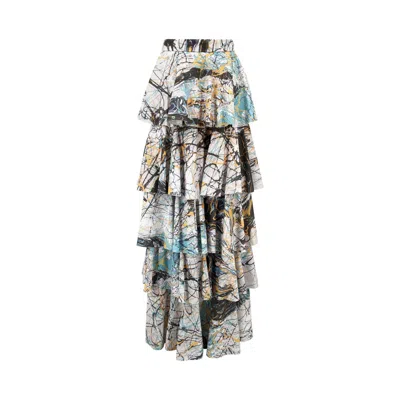 Equalshuman Women's Organic Layer Skirt Blue
