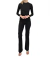 Equestrian Miley Bootcut Ponte Pant In Black In Black