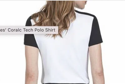 Equiline Ladies' Coralc Tech Polo Shirt In Bianco/white In Multi