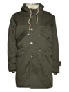 Equipe '70 Tailored Green Coat With Classic Lapel And Knee-length Design In Green