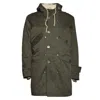 Equipe '70 Tailored Green Coat With Classic Lapel And Knee-length Design In Green