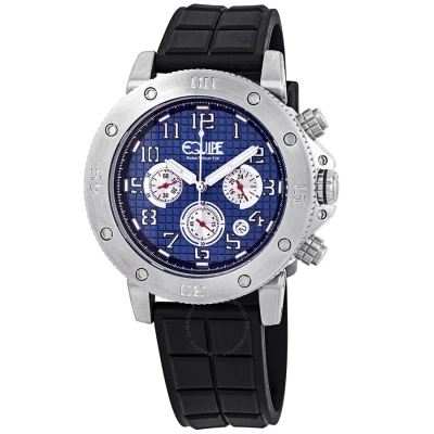 Equipe Tritium Arciform Chronograph Blue Dial Men's Watch Et410 In Black / Blue / White