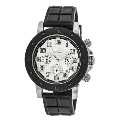 Equipe Tritium Arciform Chronograph Silver Dial Men's Watch Et411 In Black