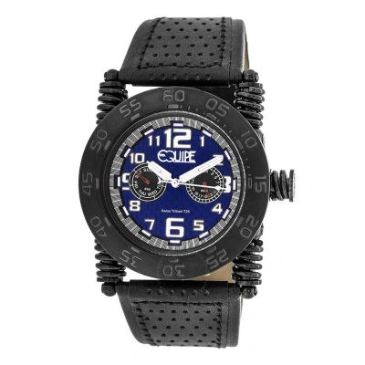 Equipe Tritium Coil Blue Dial Men's Watch Et103 In Black