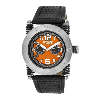 Equipe Tritium Coil Orange Dial Men's Watch Et109 In Black
