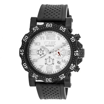 Equipe Tritium Rivet Chronograph White Dial Men's Watch Et207 In Black