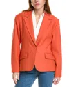 Equipment Acinta Wool-blend Blazer In Red