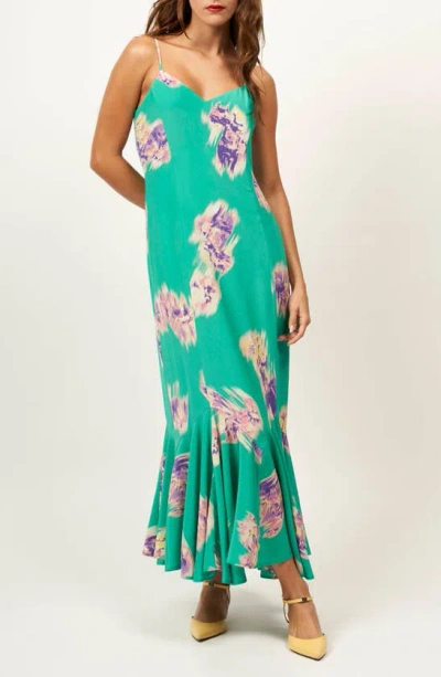 green emerald velvet dress Emerald Breeze Midi Dress M