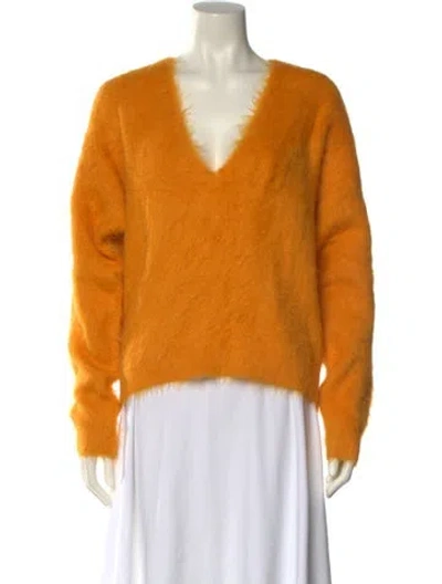 Pre-owned Equipment Alpaca V-neck Sweater W/ Tags In Multi