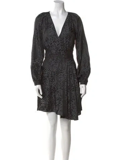 Pre-owned Equipment Animal Print Mini Dress In Multi