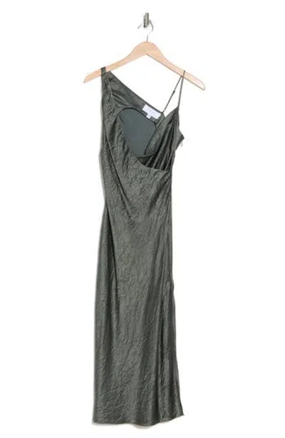 Equipment Aurore Crinkle Silk Blend Maxi Dress In Castor Grey