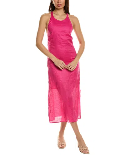 Equipment Bellamy Linen Midi Dress In Pink