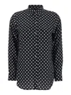 Equipment Black Shirt With All-over Polka Dot Motif And Patch Pockets On The Chest In Black