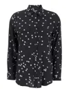 Equipment Slim Signature Printed Washed-silk Shirt In Black