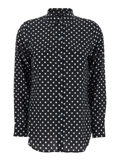 Equipment Black Silk Shirt