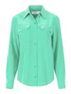 Equipment 'slim Signature' Emerald Green Shirt With Classic Collar