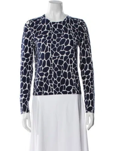 Pre-owned Equipment Cashmere Animal Print Sweater In Multi
