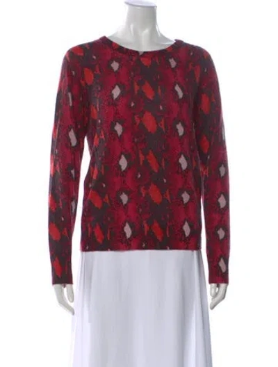 Pre-owned Equipment Cashmere Animal Print Sweater In Pink