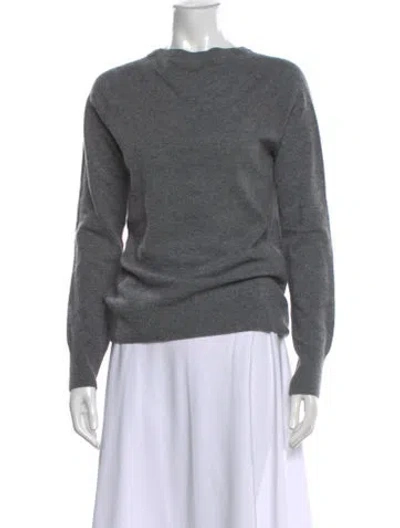 Pre-owned Equipment Cashmere Bateau Neckline Sweater In Gray