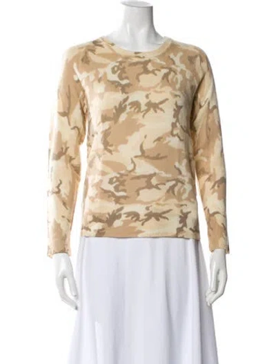 Pre-owned Equipment Cashmere Camouflage Print Sweater In Blue