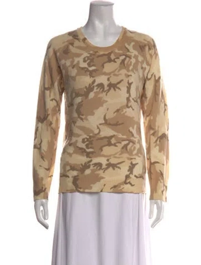 Pre-owned Equipment Cashmere Camouflage Print Sweater In Neutrals