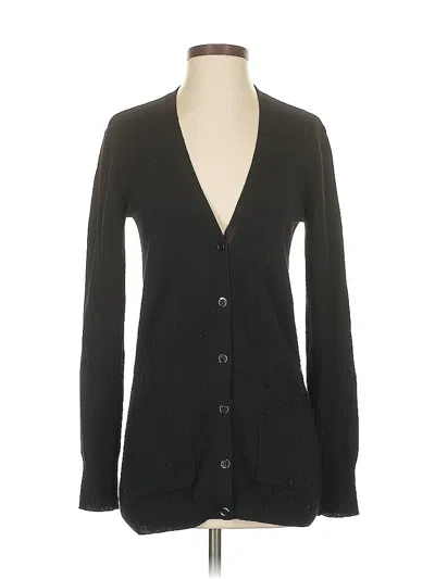 Pre-owned Equipment Cashmere Cardigan Sweater In Black