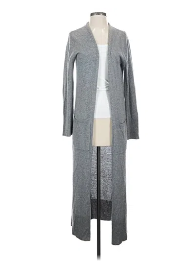 Pre-owned Equipment Cashmere Cardigan Sweater In Gray