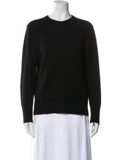 Pre-owned Equipment Cashmere Crew Neck Sweater In Black