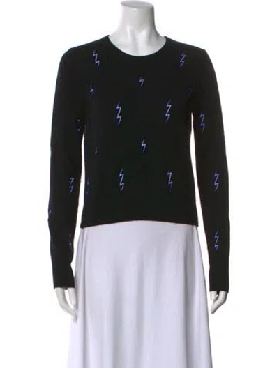 Pre-owned Equipment Cashmere Crew Neck Sweater In Black