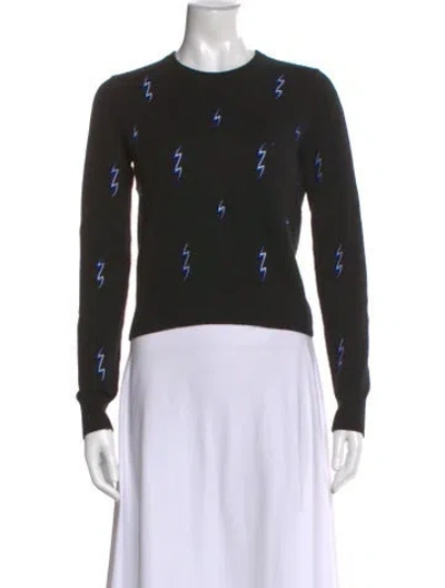 Pre-owned Equipment Cashmere Crew Neck Sweater In Black