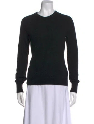Pre-owned Equipment Cashmere Crew Neck Sweater In Black