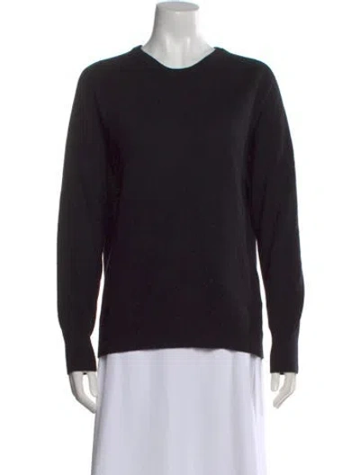 Pre-owned Equipment Cashmere Crew Neck Sweater In Black