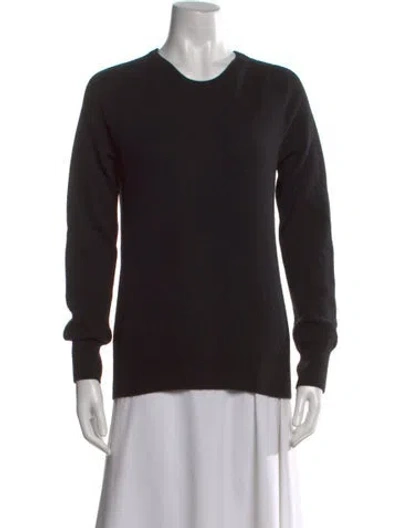 Pre-owned Equipment Cashmere Crew Neck Sweater In Black