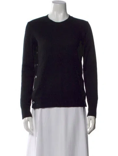 Pre-owned Equipment Cashmere Crew Neck Sweater In Black