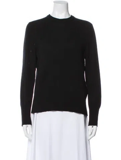 Pre-owned Equipment Cashmere Crew Neck Sweater In Black