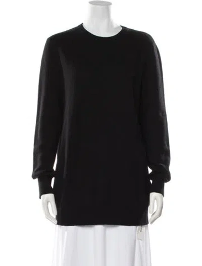Pre-owned Equipment Cashmere Crew Neck Sweater In Black