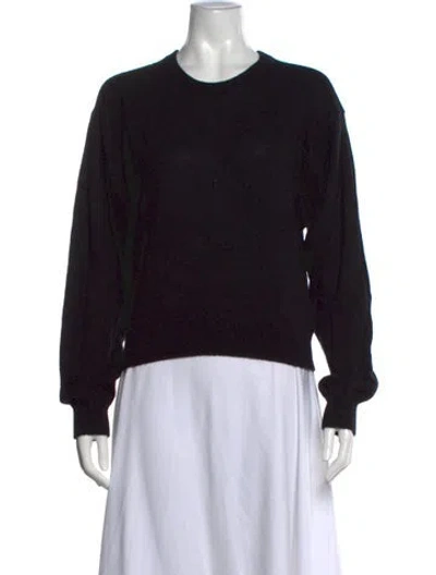 Pre-owned Equipment Cashmere Crew Neck Sweater In Black