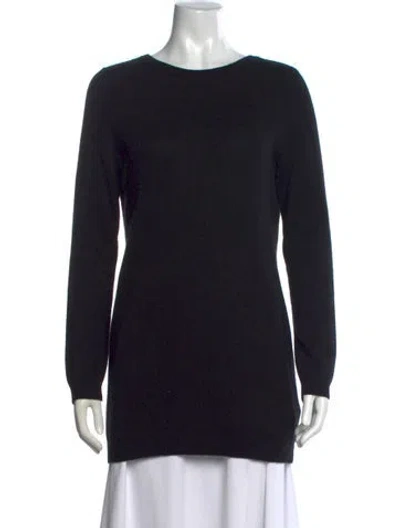 Pre-owned Equipment Cashmere Crew Neck Sweater In Black