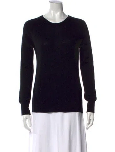 Pre-owned Equipment Cashmere Crew Neck Sweater In Black