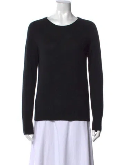 Pre-owned Equipment Cashmere Crew Neck Sweater In Black