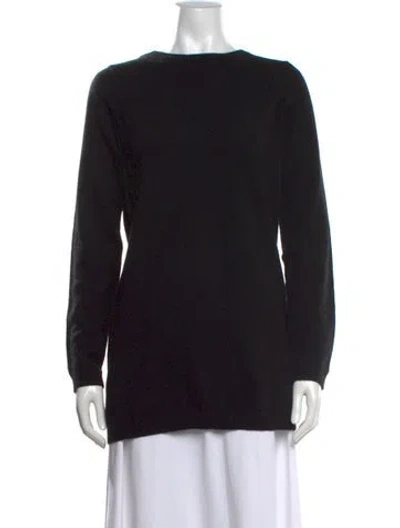 Pre-owned Equipment Cashmere Crew Neck Sweater In Black