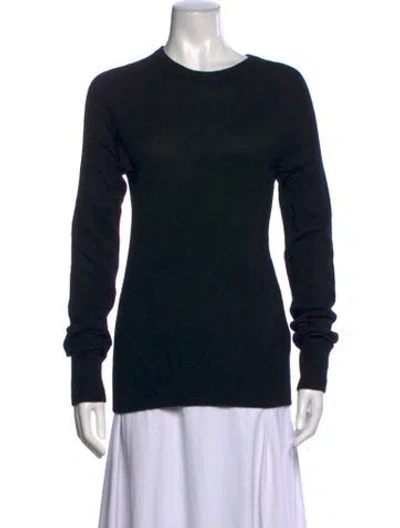 Pre-owned Equipment Cashmere Crew Neck Sweater In Black