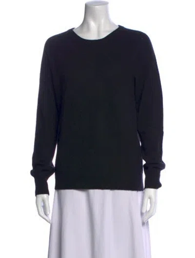 Pre-owned Equipment Cashmere Crew Neck Sweater In Black
