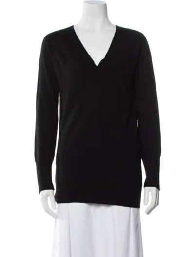 Pre-owned Equipment Cashmere Crew Neck Sweater In Black