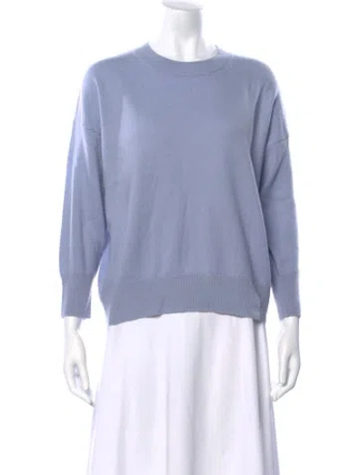 Pre-owned Equipment Cashmere Crew Neck Sweater In Blue