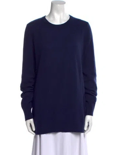Pre-owned Equipment Cashmere Crew Neck Sweater In Blue